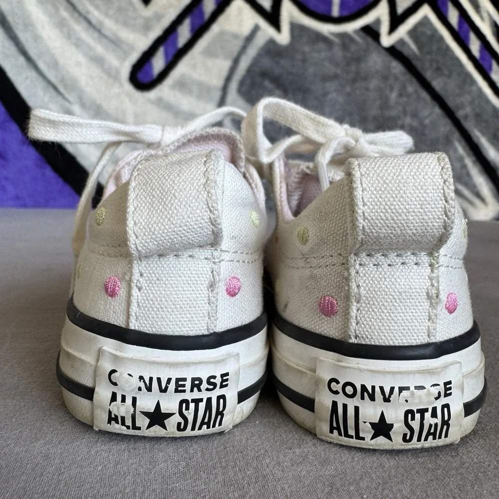 Size 11c - Converse CTAS Madison OX Vintage White/Multi Girl's Low Top Sneakers
